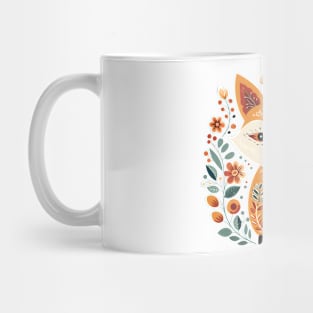 Scandinavian Folk Art Fox Mug